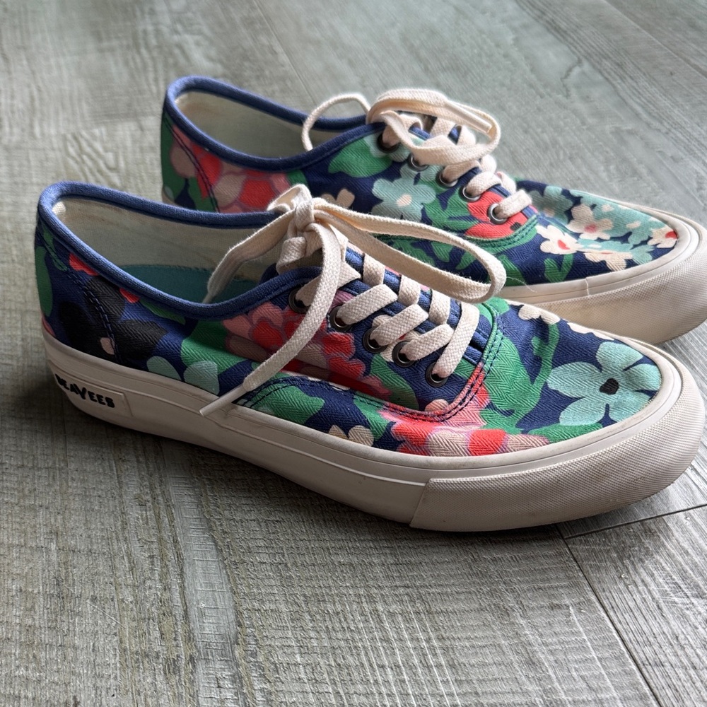 SeaVees Trina Turk Floral Canvas Sneakers